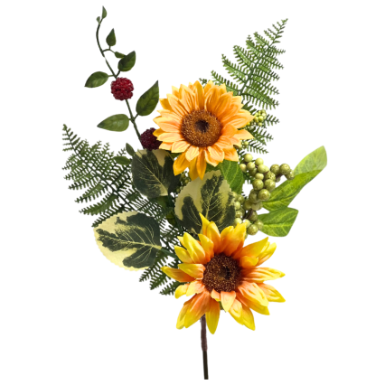 16" Sunflower and Berry Bouquet