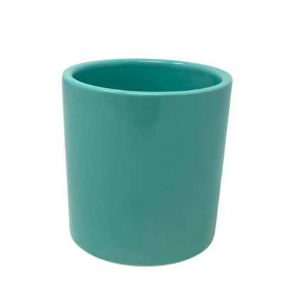 3" Blue Cylinder Flower Pot