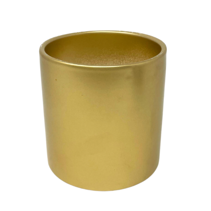 4.5" Gold Cylinder Flower Pot