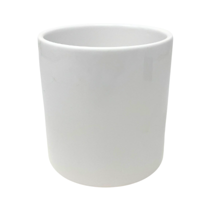 4.5" White Cylinder Flower Pot