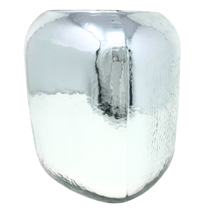 Silver Mirrored Decorative Vase