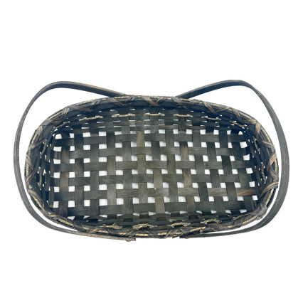 19"L Basket With Two Folding Handles