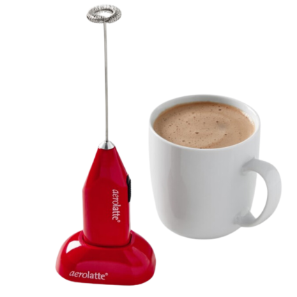 Aerolatte Milk Frother w/ Red Stand