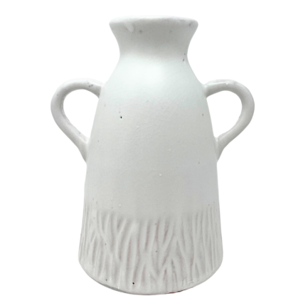 Ceramic Striped Vase With Handles