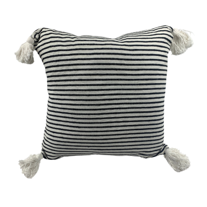 20" Tassels & Stripes Indoor Pillow