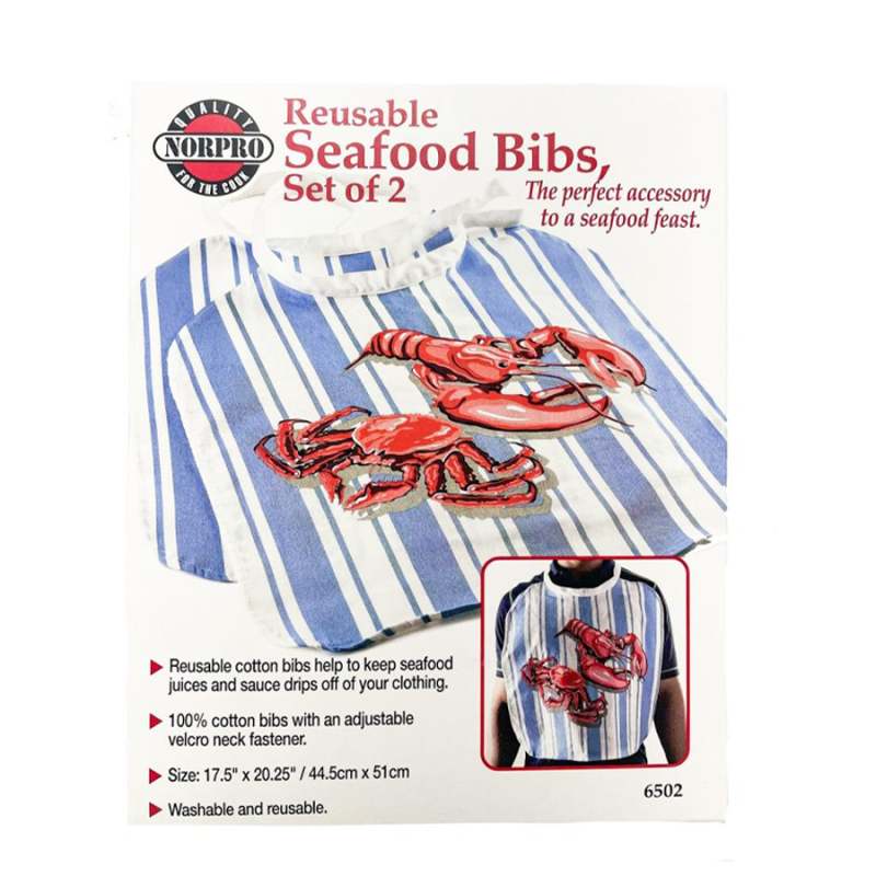 17.5"x20" Norpro Reusable Seafood Bibs-2 Pc