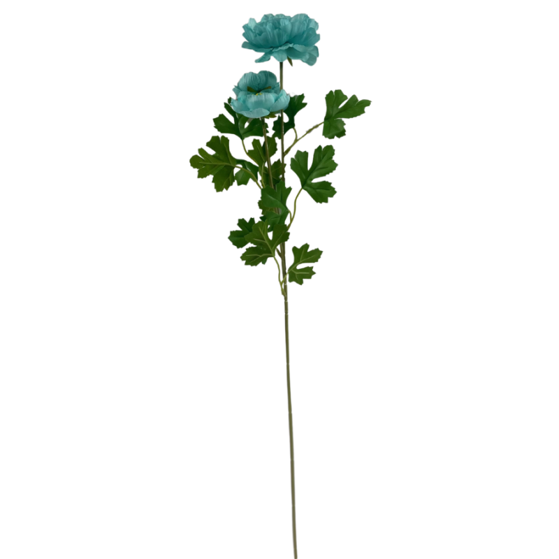 27" Mint Blue Ranunculus Spray