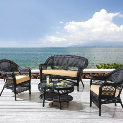 Carolina Pottery Wicker Furniture Erwin & Sons Raleigh Collection Ebony - Carolina Pottery Wicker Furniture