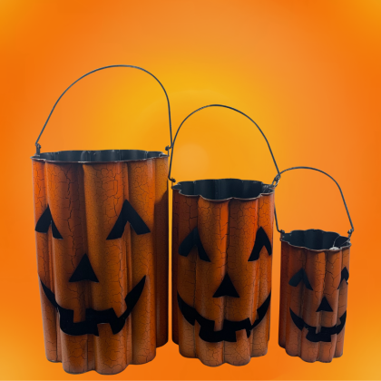 Metal Jack-O-Lanterns / Buckets