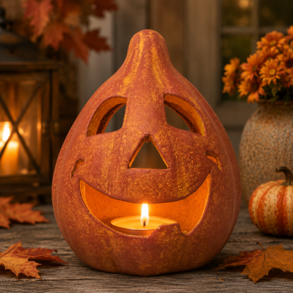 Terracotta Jack-O-Lanterns