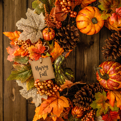 Fall Wreaths & Topiaries