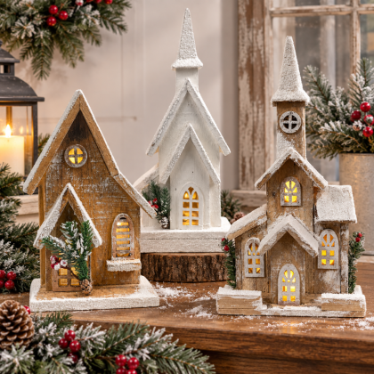 Frosted Churches & Cabins