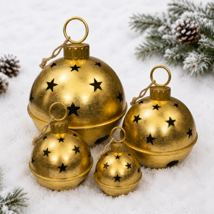 Gold Metallic Jingle Bells
