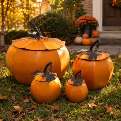 Metal Harvest Pumpkins