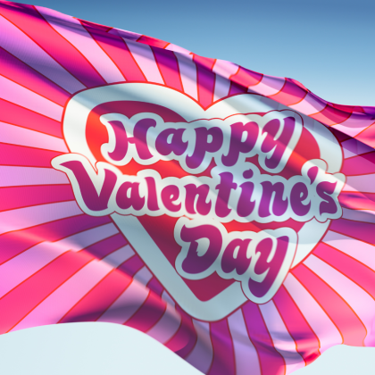 Valentine's Day House Flags