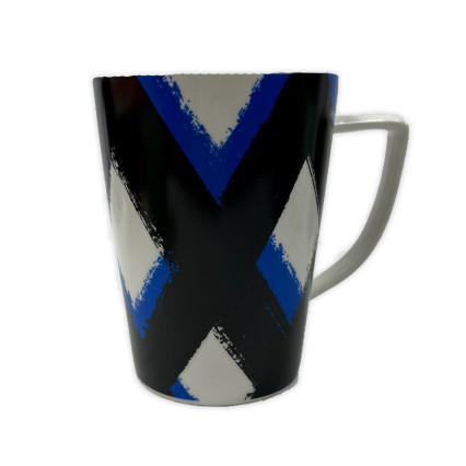 Brushed Check Mug - Blue & Black