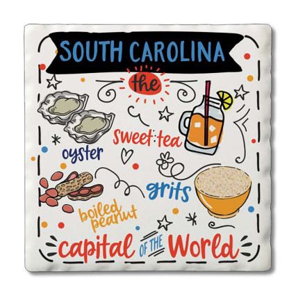 South Carolina Foods - Set of 4 Coasters