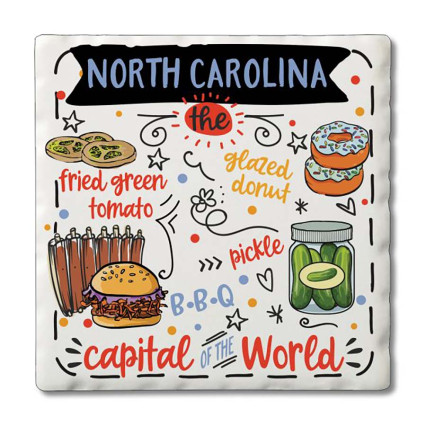 North Carolina Foods - Set of 4 Coasters
