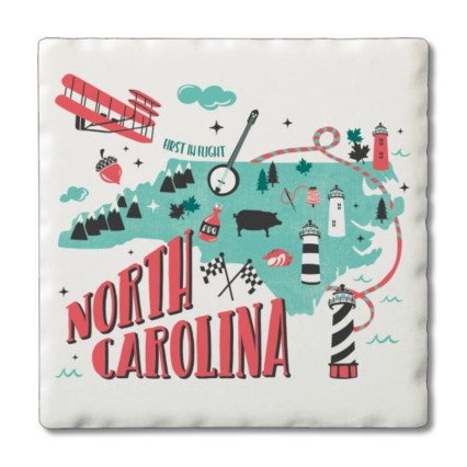 North Carolina-Set of 4 Coasters