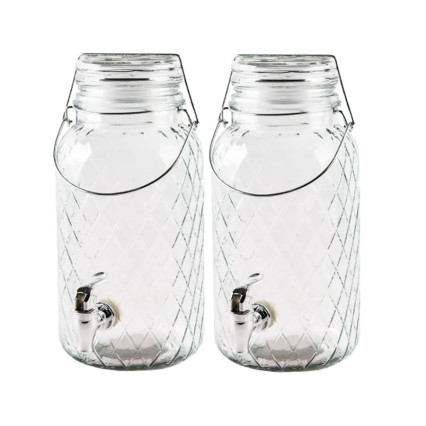 1 Gallon Cold Beverage Dispensers - Set of 2