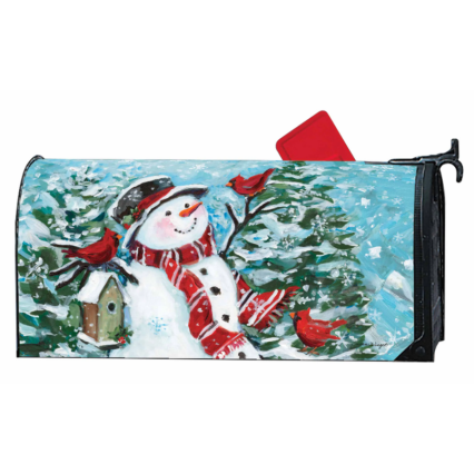 Snowman & Cardinals Mailbox Cover