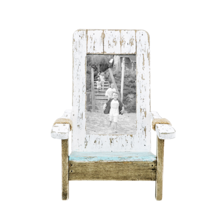 4x6 Weathered Adirondack Chair Photo Frame