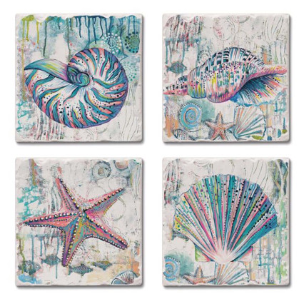 Jewels of the Sea - Set of 4 Coasters