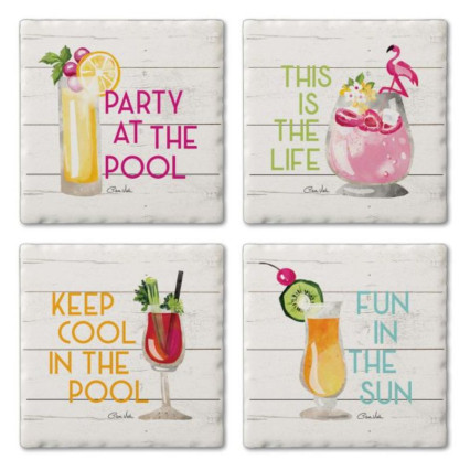 Pool Party - Set of 4 Coaster Set