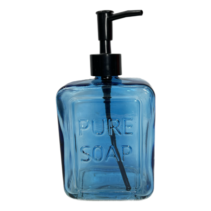 Glass Soap Pump- Blue