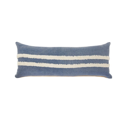 14" x 36" Insignia Blue w/2 Middle Stripes Indoor Pillow