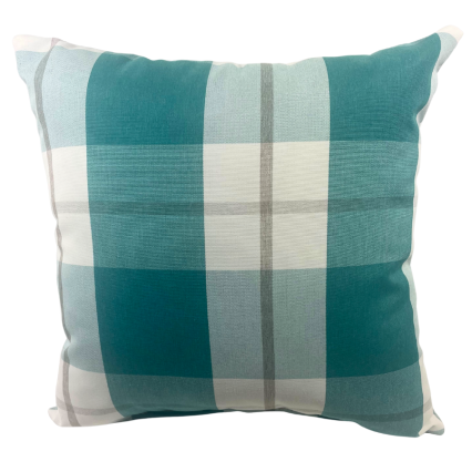 17" Coastal Grid Outdoor Pillow
