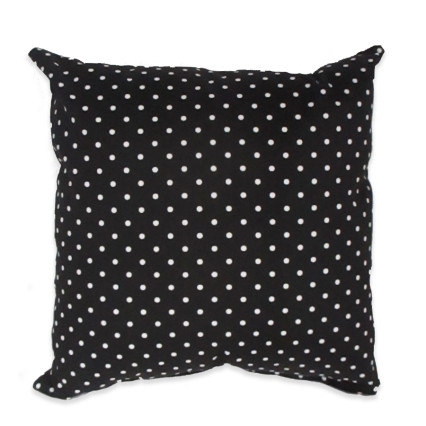 17" Mini Dot Black Outdoor Pillow
