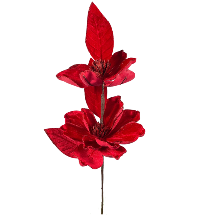 24" Velvet Magnolia Spray