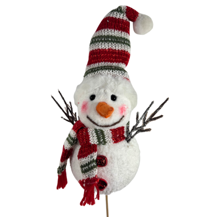 16" Snowman in Santa Hat
