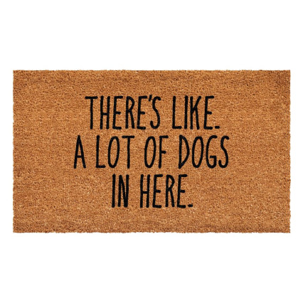 A Lot of Dogs in Here Doormat