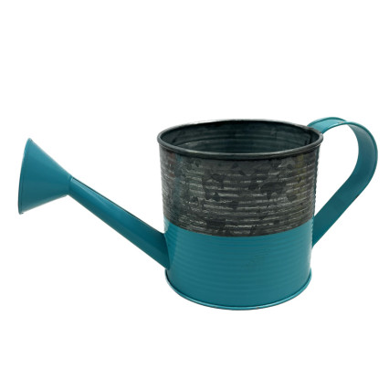 5" Watering Can Planter-Blue Stripe