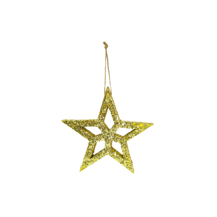 10" Golden Sequins Star Ornament