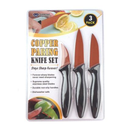3pc Copper Paring Knife Set