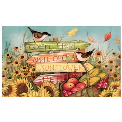 Signs of Fall Doormat