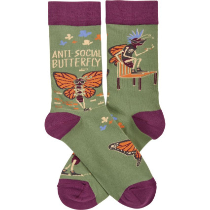 Anti- Social Butterfly Socks