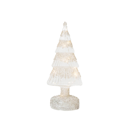 11" Frosted LED Glass Christmas Tree