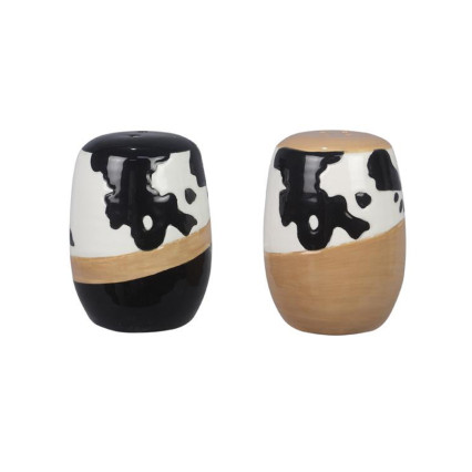 Ceramic Black & White Cow Salt & Pepper Shakers
