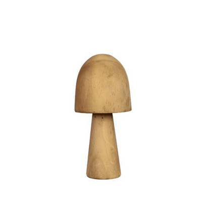 7.5"H Natural Wood Mushroom Table Decor - Large Round Top