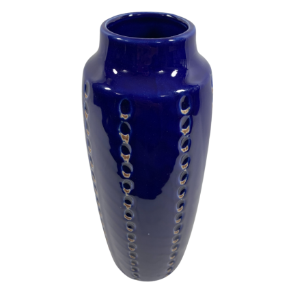 10" Cobalt Ring Loop Decorative Vase