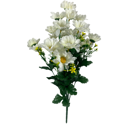 20" Daisy Bush - White