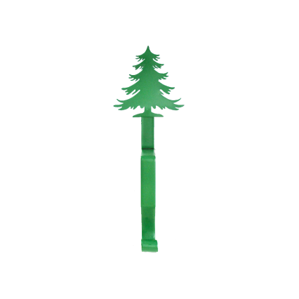 12" Metal Stocking Holder- Green Christmas Tree