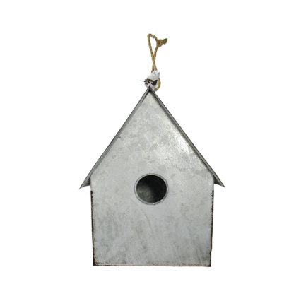 Galvanized Metal Bird House- Barn