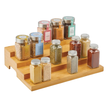 4 Tier Bamboo Expandable Spice Rack