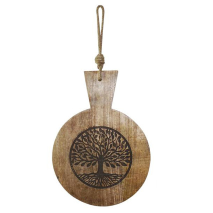 Mango Wood Chopping Board with Tree of Life