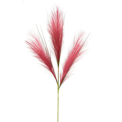 36" Faux Feather Pine Spray - Burgundy/Wine